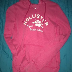 Hollister pink hoodie